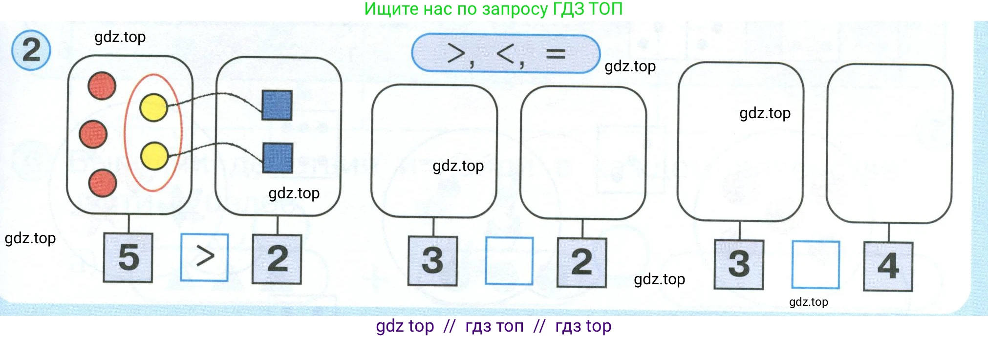 Математика, 1 класс учебное пособие - тетрадь, автор: Петерсон Людмила Георгиевна, издательство Просвещение, Москва, 2024, жёлтого цвета, Часть 1, страница 51, номер 2, Условие 2023