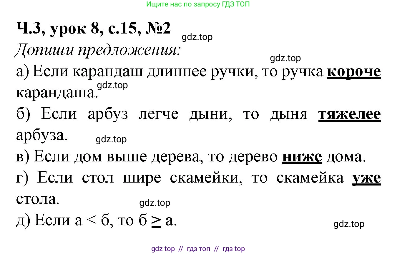Математика, 1 класс учебное пособие - тетрадь, автор: Петерсон Людмила Георгиевна, издательство Просвещение, Москва, 2024, жёлтого цвета, Часть 3, страница 15, номер 2, Решение (2021-2022)