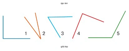 Пять рисунков на которых изображены различные углы
