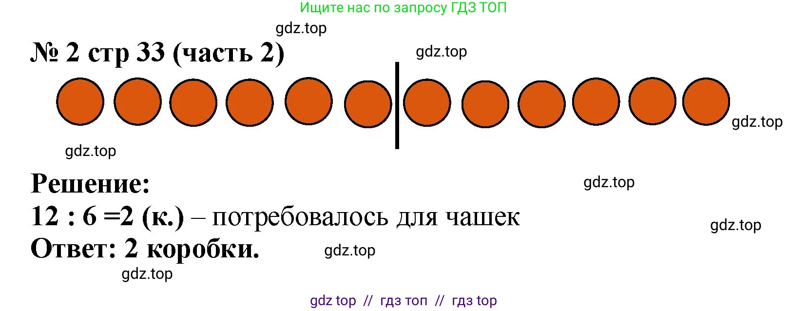 Математика, 2 класс Учебник, авторы: Моро Мария Игнатьевна, Бантова Мария Александровна, Бельтюкова Галина Васильевна, Волкова Светлана Ивановна, Степанова Светлана Вячеславовна, издательство Просвещение, Москва, 2023, белого цвета, Часть 2, страница 33, номер 2, Решение