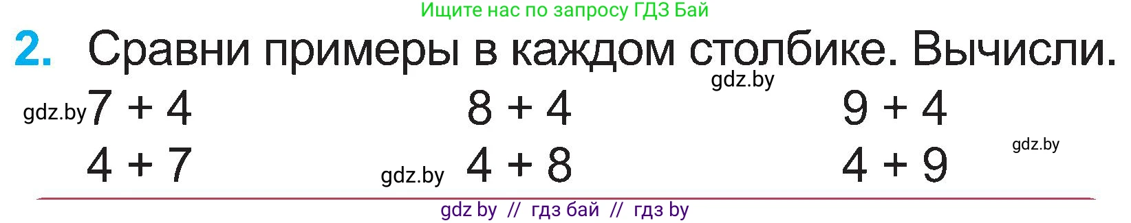Математика, 2 класс Учебник, авторы: Муравьева Галина Леонидовна, Урбан Мария Анатольевна, издательство Академия образования, Минск, 2025, сиреневого цвета, Часть 1, страница 36, номер 2, Условие 2025