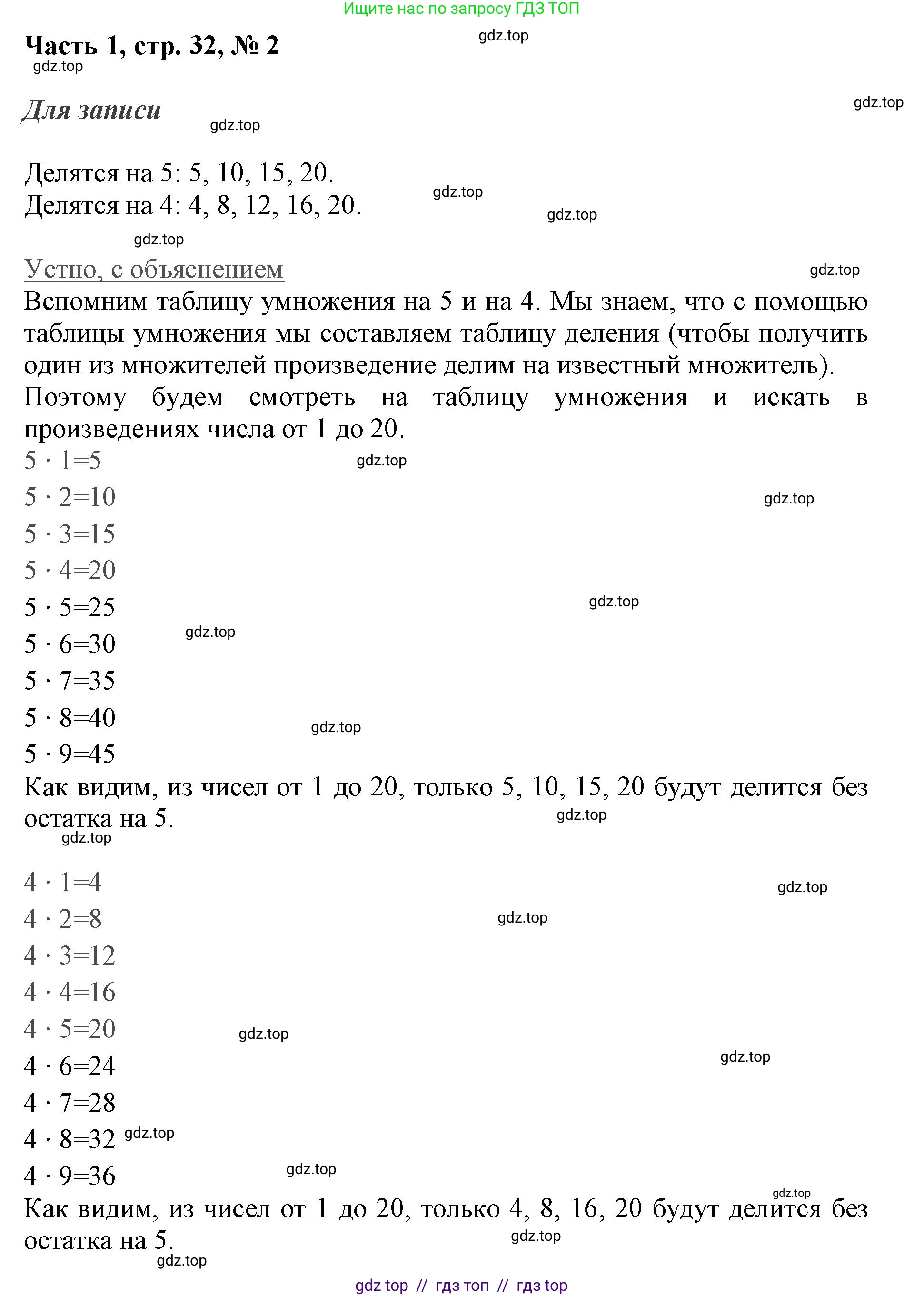 Математика, 3 класс Учебник, авторы: Моро Мария Игнатьевна, Бантова Мария Александровна, Бельтюкова Галина Васильевна, Волкова Светлана Ивановна, Степанова Светлана Вячеславовна, издательство Просвещение, Москва, 2023, белого цвета, Часть 1, страница 32, номер 2, Решение
