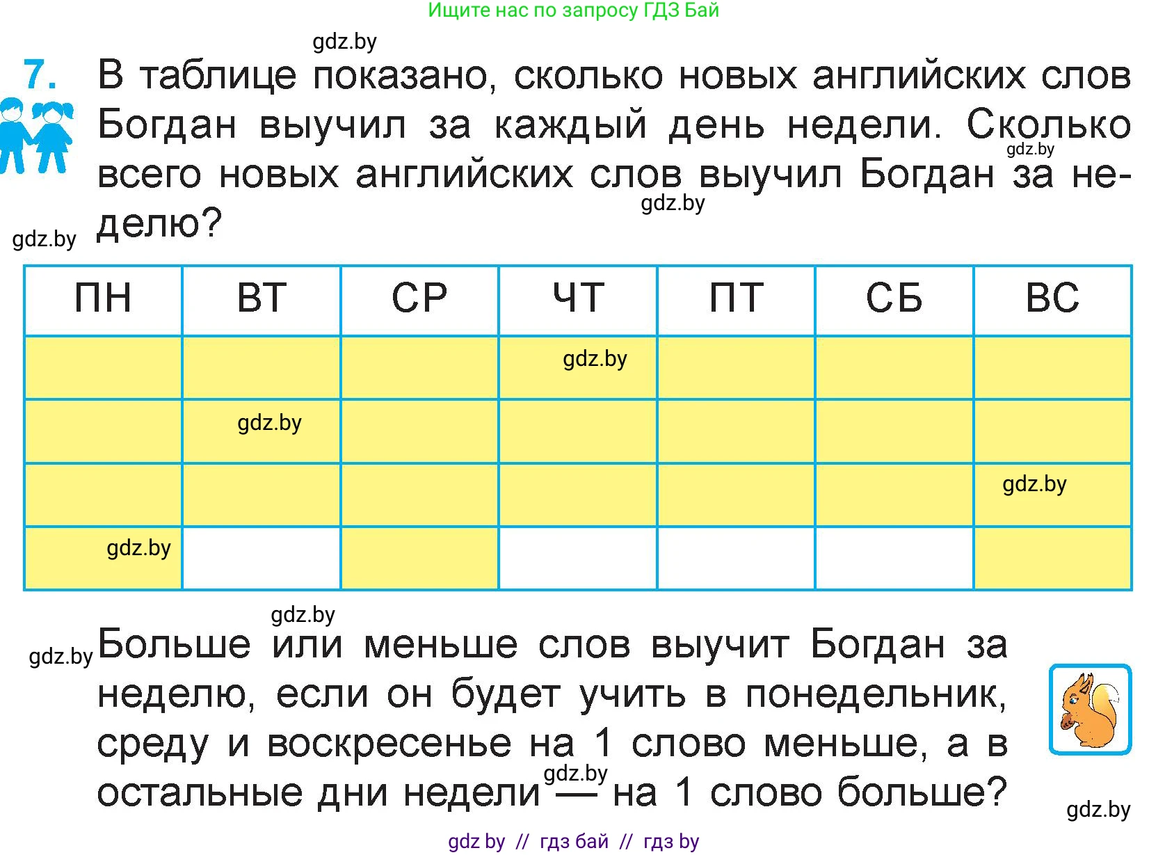 Математика, 3 класс Учебник, авторы: Муравьева Галина Леонидовна, Урбан Мария Анатольевна, издательство Национальный институт образования, Минск, 2021, оранжевого цвета, Часть 1, страница 45, номер 7, Условие