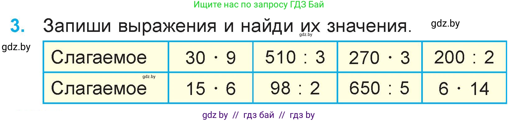 Математика, 3 класс Учебник, авторы: Муравьева Галина Леонидовна, Урбан Мария Анатольевна, издательство Национальный институт образования, Минск, 2021, оранжевого цвета, Часть 2, страница 106, номер 3, Условие