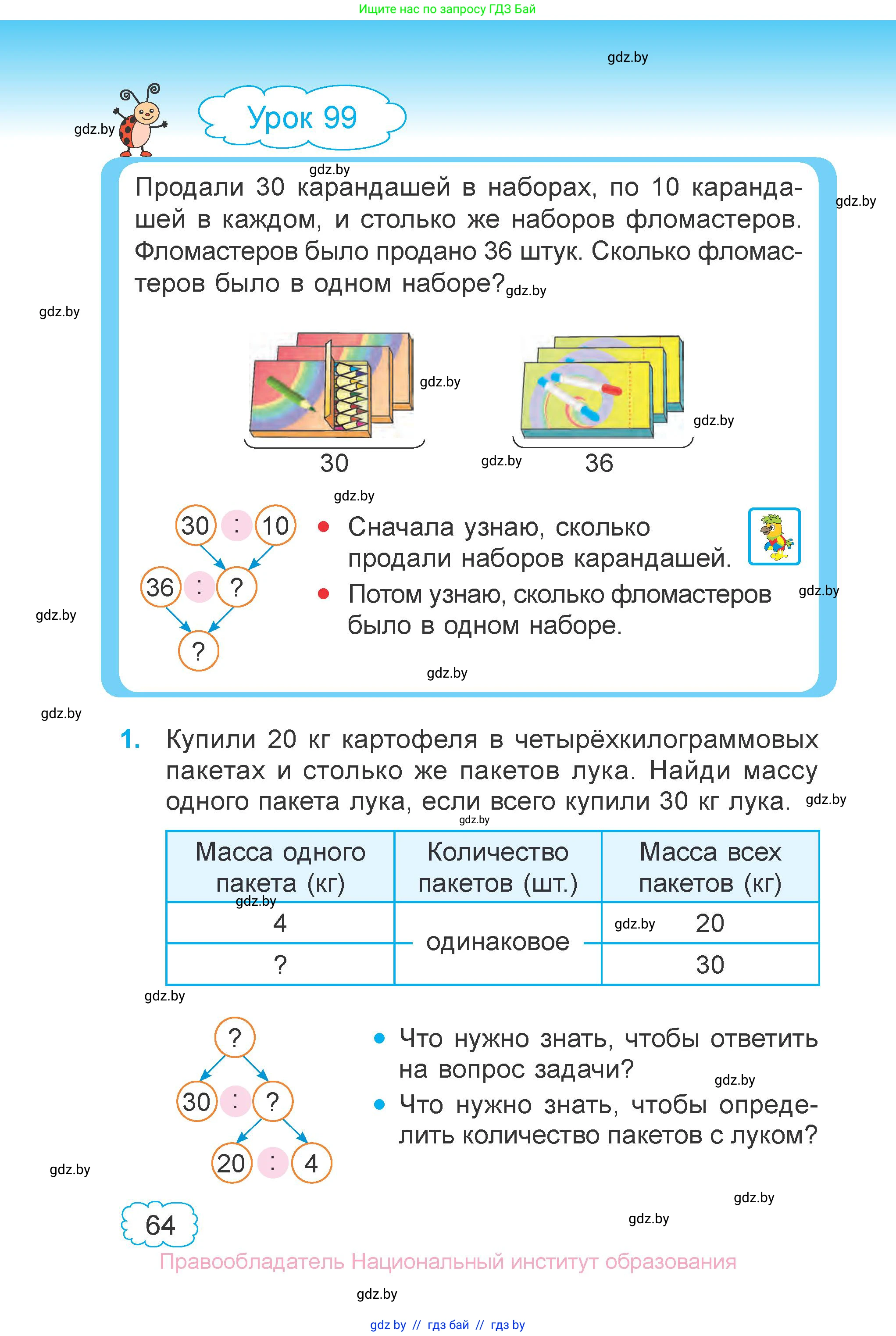 Математика, 3 класс Учебник, авторы: Муравьева Галина Леонидовна, Урбан Мария Анатольевна, издательство Национальный институт образования, Минск, 2021, оранжевого цвета, Часть 1, страница 64