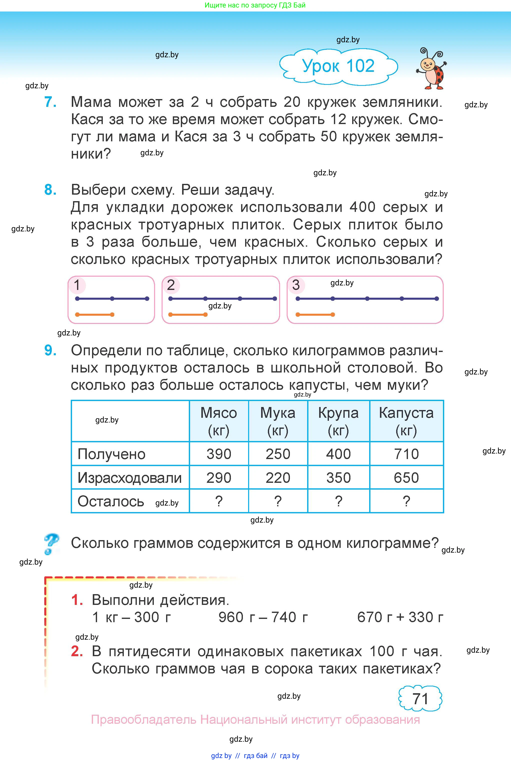 Математика, 3 класс Учебник, авторы: Муравьева Галина Леонидовна, Урбан Мария Анатольевна, издательство Национальный институт образования, Минск, 2021, оранжевого цвета, Часть 1, страница 71