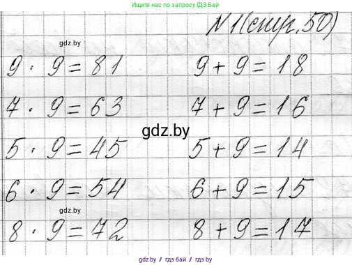 Математика, 3 класс Учебник, авторы: Муравьева Галина Леонидовна, Урбан Мария Анатольевна, издательство Национальный институт образования, Минск, 2021, оранжевого цвета, Часть 1, страница 50, номер 1, Решение 2
