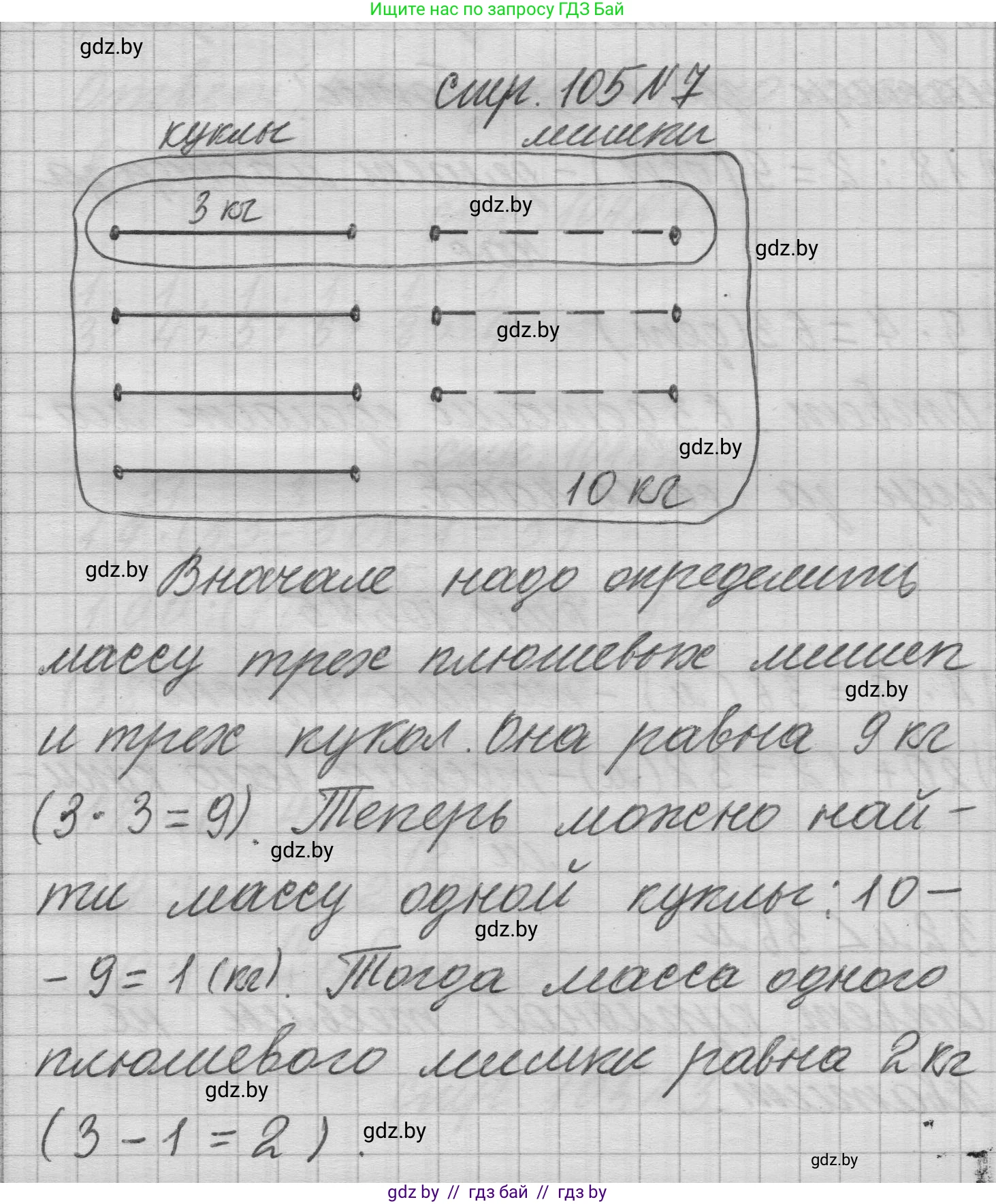 Математика, 3 класс Учебник, авторы: Муравьева Галина Леонидовна, Урбан Мария Анатольевна, издательство Национальный институт образования, Минск, 2021, оранжевого цвета, Часть 1, страница 105, номер 7, Решение 1