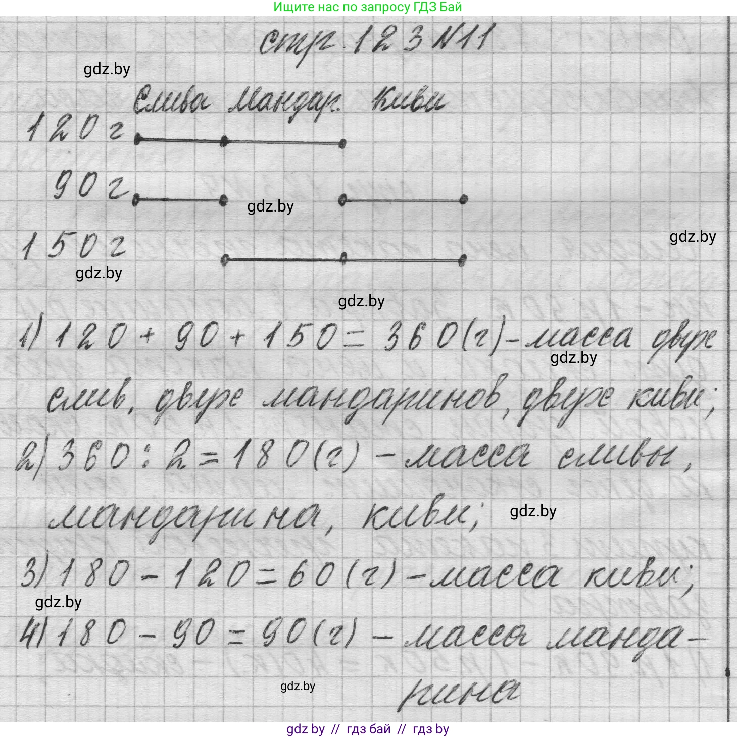 Математика, 3 класс Учебник, авторы: Муравьева Галина Леонидовна, Урбан Мария Анатольевна, издательство Национальный институт образования, Минск, 2021, оранжевого цвета, Часть 2, страница 123, номер 11, Решение 1