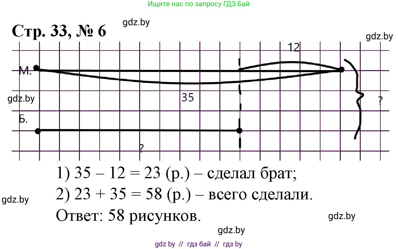 Математика, 3 класс Учебник, авторы: Муравьева Галина Леонидовна, Урбан Мария Анатольевна, издательство Национальный институт образования, Минск, 2021, оранжевого цвета, Часть 1, страница 33, номер 6, Решение 3