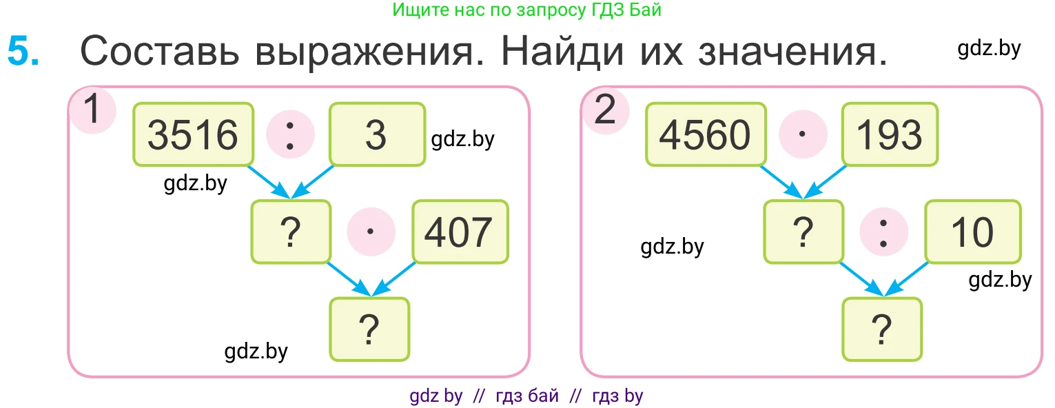Математика, 4 класс Учебник, авторы: Муравьева Галина Леонидовна, Урбан Мария Анатольевна, издательство Национальный институт образования, Минск, 2022, розового цвета, Часть 2, страница 90, номер 5, Условие