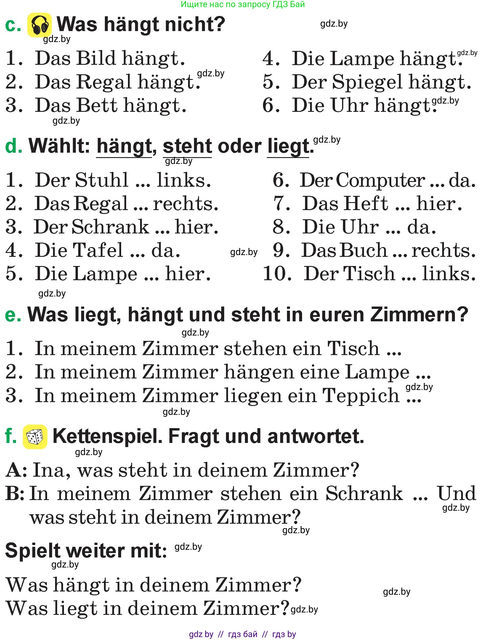 Немецкий язык (Deutsch), 3 класс Учебник (Schülerbuch), авторы: Будько Антонина Филипповна (Budjko Antonina), Урбанович Инна Ювинальевна (Urbanowitsch Ina), издательство Вышэйшая школа, Минск, 2018, бирюзового цвета, Часть 2, страница 41, номер 5, Условие (продолжение 2)