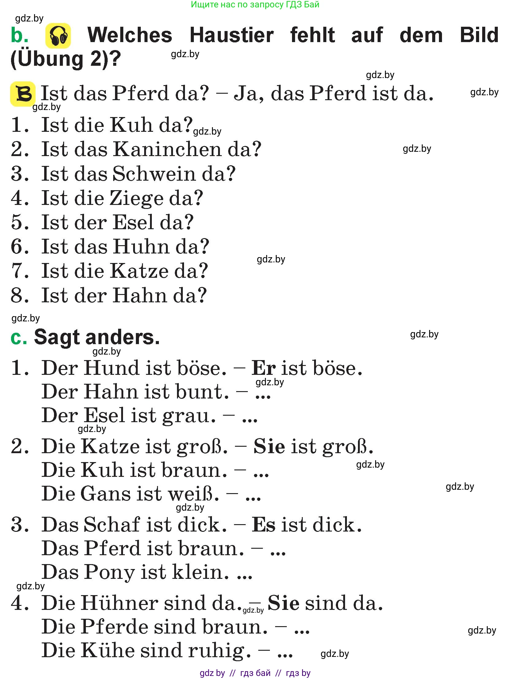 Немецкий язык (Deutsch), 3 класс Учебник (Schülerbuch), авторы: Будько Антонина Филипповна (Budjko Antonina), Урбанович Инна Ювинальевна (Urbanowitsch Ina), издательство Вышэйшая школа, Минск, 2018, бирюзового цвета, Часть 2, страница 60, номер 2, Условие (продолжение 2)
