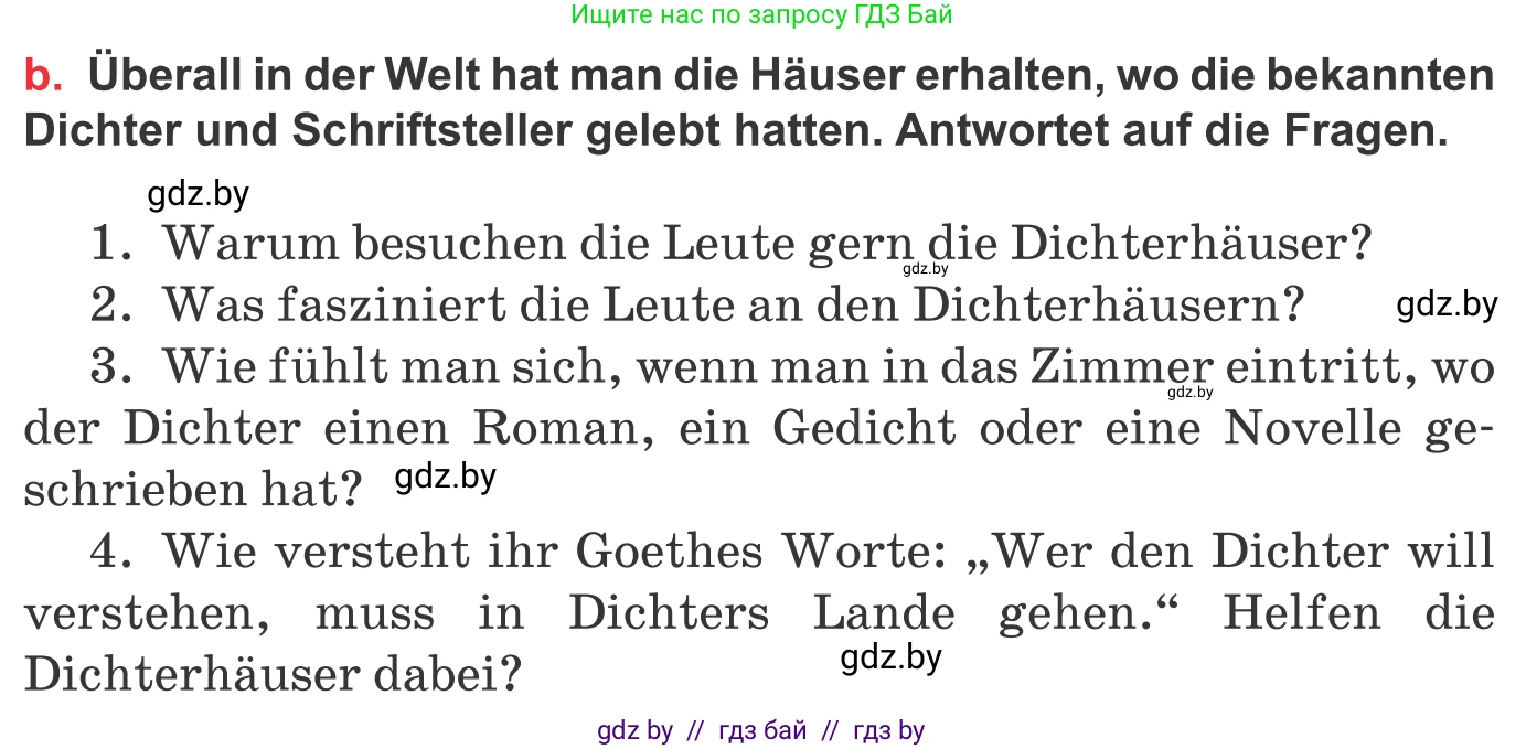 Немецкий язык (Deutsch), 8 класс Учебник (Schülerbuch), авторы: Будько Антонина Филипповна (Budjko Antonina), Урбанович Инна Ювинальевна (Urbanowitsch Ina), издательство Вышэйшая школа, Минск, 2018, страница 196, номер 9b, Условие