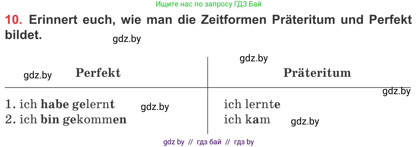 Немецкий язык (Deutsch), 8 класс Учебник (Schülerbuch), авторы: Будько Антонина Филипповна (Budjko Antonina), Урбанович Инна Ювинальевна (Urbanowitsch Ina), издательство Вышэйшая школа, Минск, 2018, страница 211, номер 10, Условие