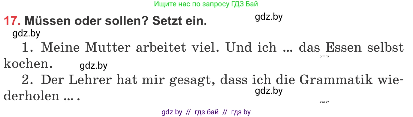 Немецкий язык (Deutsch), 8 класс Учебник (Schülerbuch), авторы: Будько Антонина Филипповна (Budjko Antonina), Урбанович Инна Ювинальевна (Urbanowitsch Ina), издательство Вышэйшая школа, Минск, 2018, страница 249, номер 17, Условие
