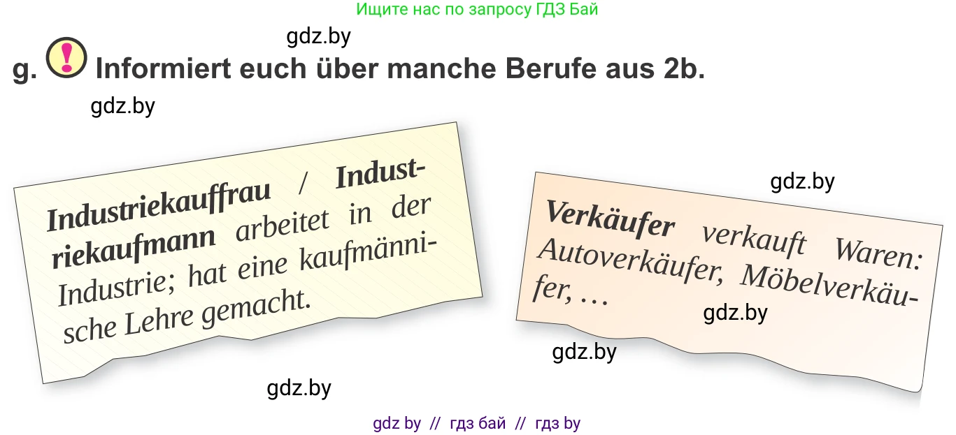 Немецкий язык (Deutsch), 9 класс Учебник (Schülerbuch), авторы: Будько Антонина Филипповна (Budjko Antonina), Урбанович Инна Ювинальевна (Urbanowitsch Ina), издательство Вышэйшая школа, Минск, 2018, серого цвета, страница 28, номер 2g, Условие