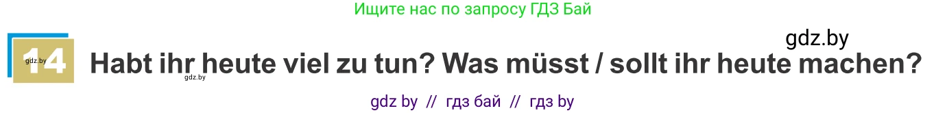 Немецкий язык (Deutsch), 9 класс Учебник (Schülerbuch), авторы: Будько Антонина Филипповна (Budjko Antonina), Урбанович Инна Ювинальевна (Urbanowitsch Ina), издательство Вышэйшая школа, Минск, 2018, серого цвета, страница 166, номер 14, Условие