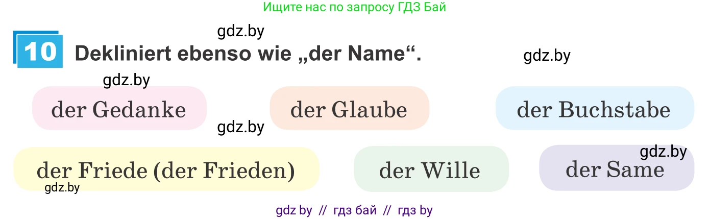 Немецкий язык (Deutsch), 9 класс Учебник (Schülerbuch), авторы: Будько Антонина Филипповна (Budjko Antonina), Урбанович Инна Ювинальевна (Urbanowitsch Ina), издательство Вышэйшая школа, Минск, 2018, серого цвета, страница 246, номер 10, Условие