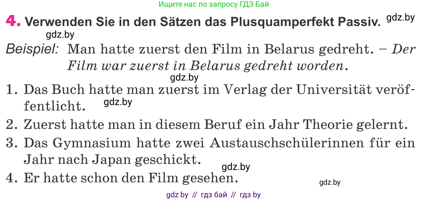 Немецкий язык (Deutsch), 10 класс Учебник (Schülerbuch), авторы: Будько Антонина Филипповна (Budjko Antonina), Урбанович Инна Ювинальевна (Urbanowitsch Ina), издательство Вышэйшая школа, Минск, 2018, оранжевого цвета, страница 285, номер 4, Условие