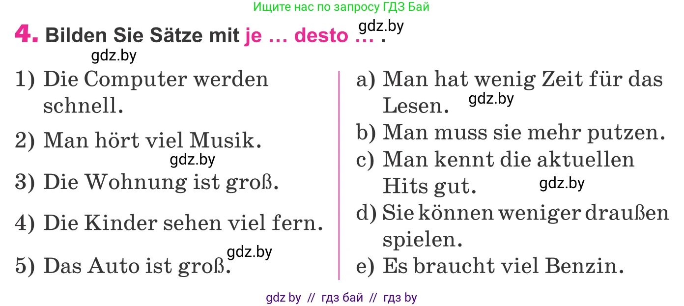 Немецкий язык (Deutsch), 10 класс Учебник (Schülerbuch), авторы: Будько Антонина Филипповна (Budjko Antonina), Урбанович Инна Ювинальевна (Urbanowitsch Ina), издательство Вышэйшая школа, Минск, 2018, оранжевого цвета, страница 291, номер 4, Условие