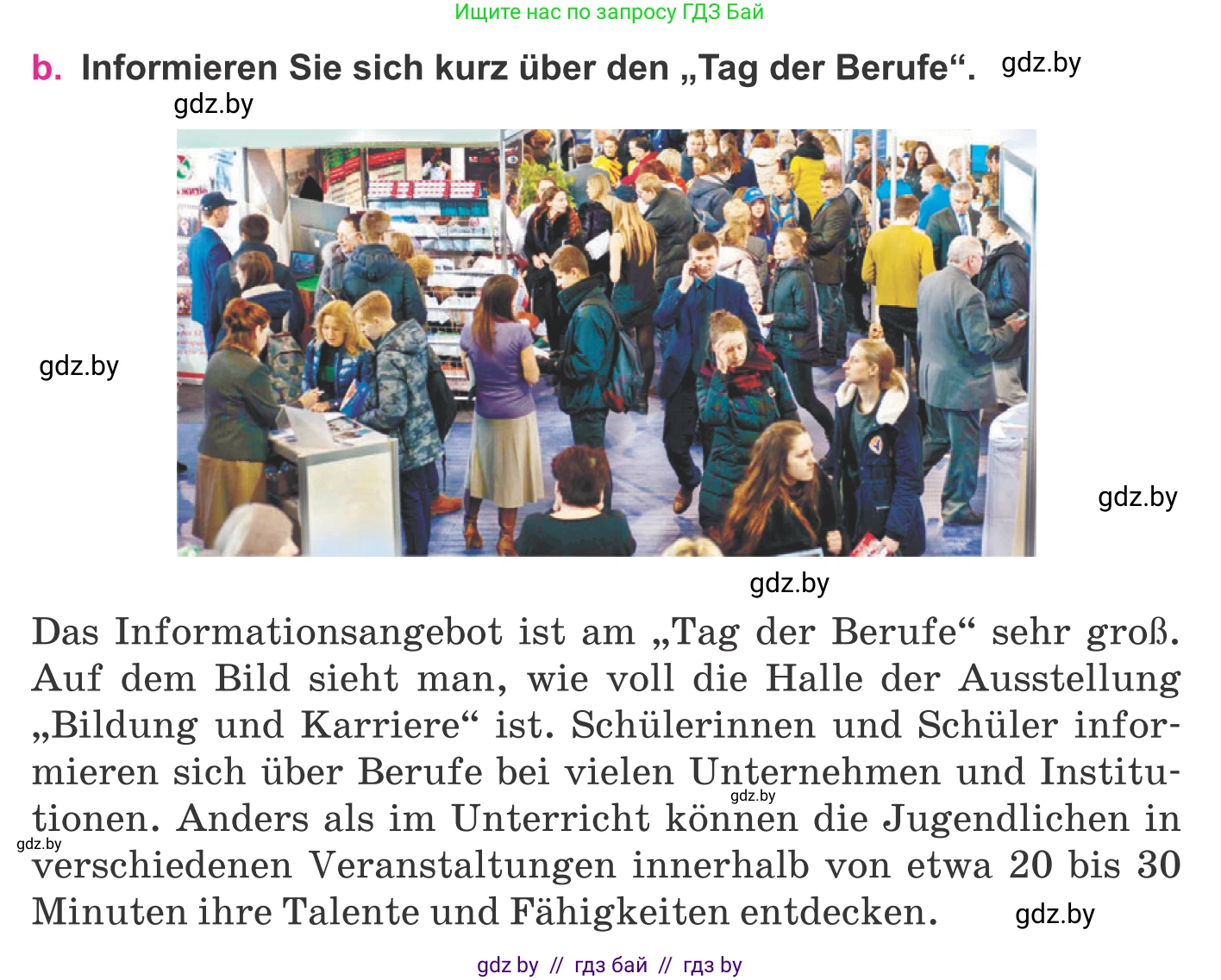 Немецкий язык (Deutsch), 11 класс Учебник (Schülerbuch), авторы: Будько Антонина Филипповна (Budjko Antonina), Урбанович Инна Ювинальевна (Urbanowitsch Ina), издательство Вышэйшая школа, Минск, 2019, бирюзового цвета, страница 28, номер 3b, Условие