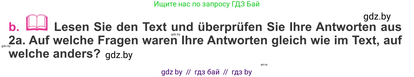 Немецкий язык (Deutsch), 11 класс Учебник (Schülerbuch), авторы: Будько Антонина Филипповна (Budjko Antonina), Урбанович Инна Ювинальевна (Urbanowitsch Ina), издательство Вышэйшая школа, Минск, 2019, бирюзового цвета, страница 104, номер 2b, Условие