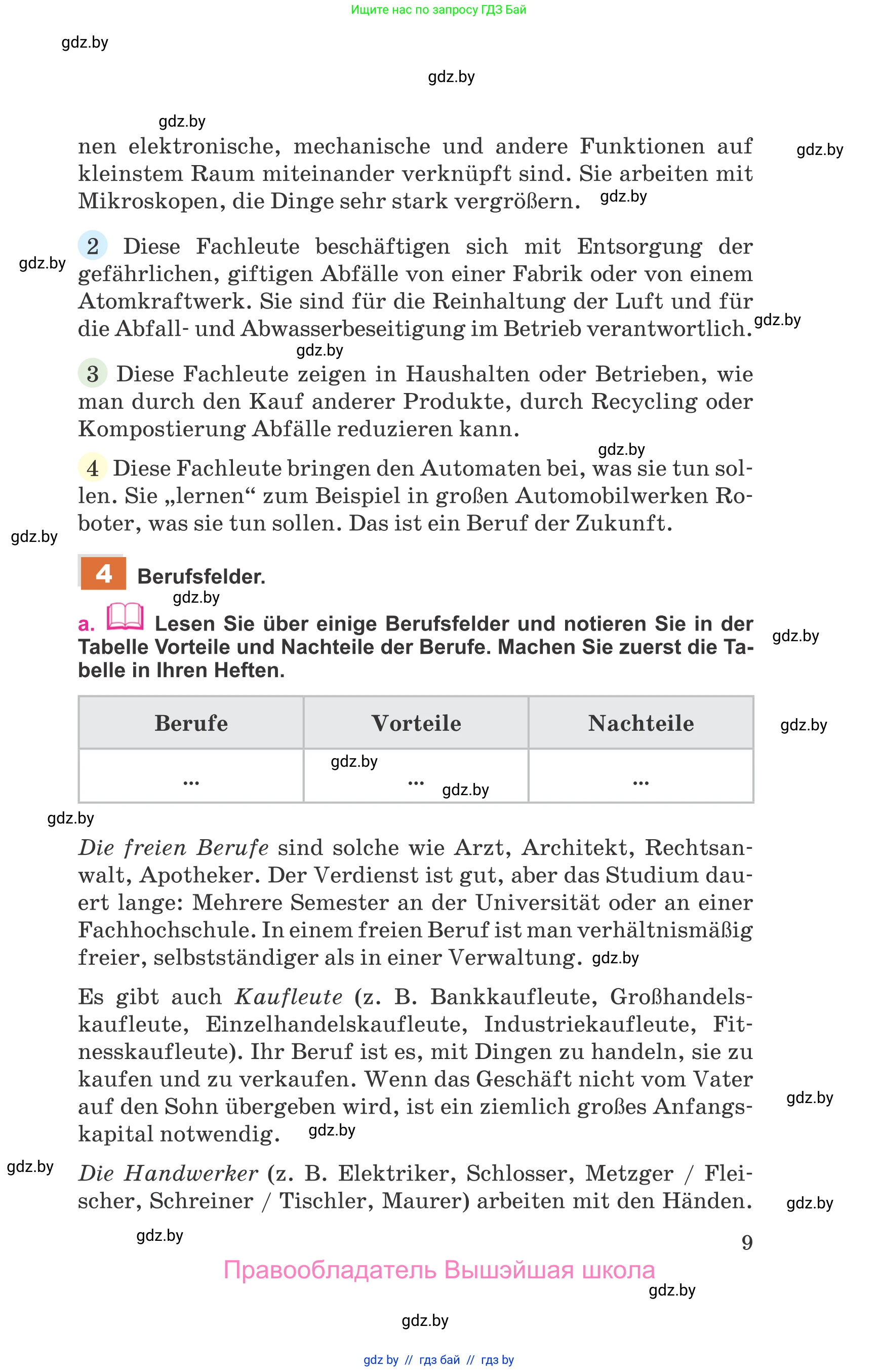 Немецкий язык (Deutsch), 11 класс Учебник (Schülerbuch), авторы: Будько Антонина Филипповна (Budjko Antonina), Урбанович Инна Ювинальевна (Urbanowitsch Ina), издательство Вышэйшая школа, Минск, 2019, бирюзового цвета, страница 9