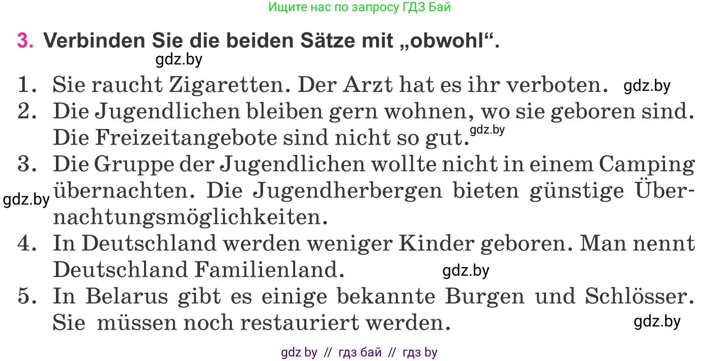 Немецкий язык (Deutsch), 11 класс Учебник (Schülerbuch), авторы: Будько Антонина Филипповна (Budjko Antonina), Урбанович Инна Ювинальевна (Urbanowitsch Ina), издательство Вышэйшая школа, Минск, 2019, бирюзового цвета, страница 325, номер 3, Условие