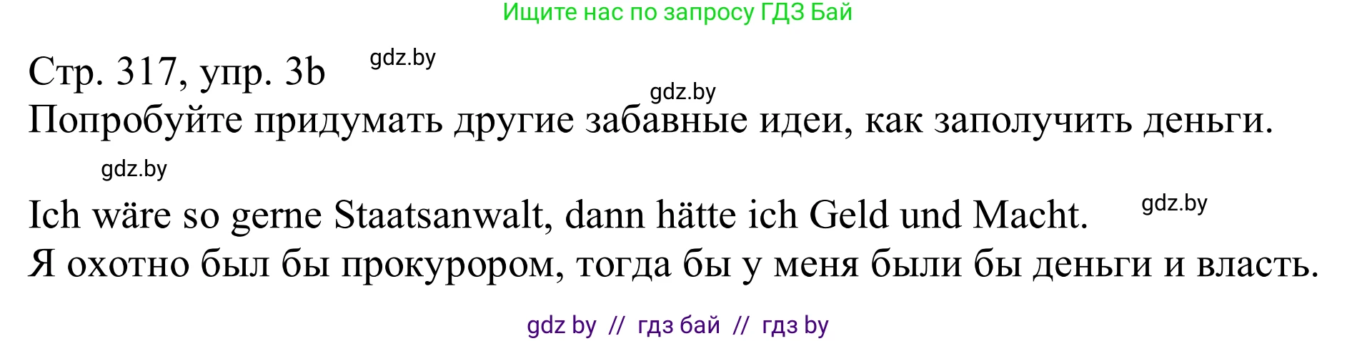 Немецкий язык (Deutsch), 11 класс Учебник (Schülerbuch), авторы: Будько Антонина Филипповна (Budjko Antonina), Урбанович Инна Ювинальевна (Urbanowitsch Ina), издательство Вышэйшая школа, Минск, 2019, бирюзового цвета, страница 317, номер 3, Решение (продолжение 2)
