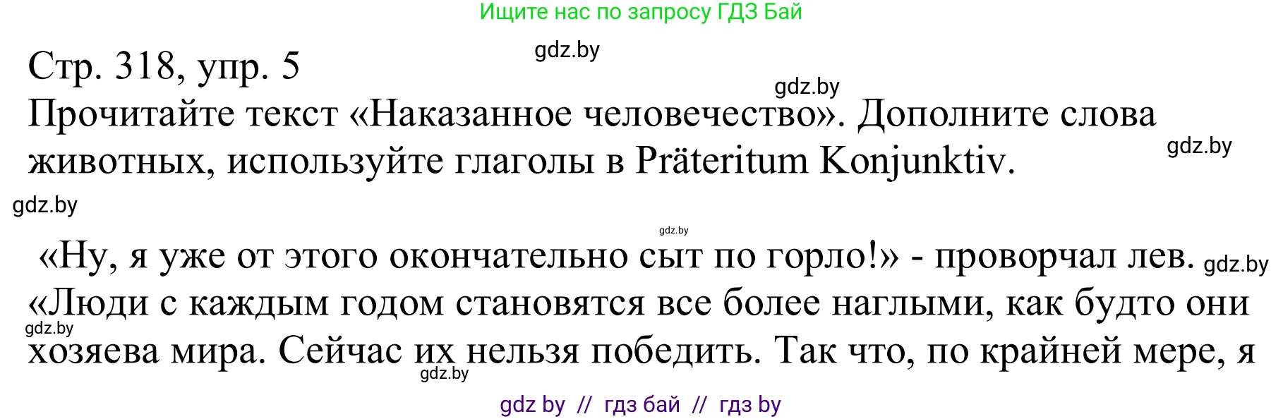 Немецкий язык (Deutsch), 11 класс Учебник (Schülerbuch), авторы: Будько Антонина Филипповна (Budjko Antonina), Урбанович Инна Ювинальевна (Urbanowitsch Ina), издательство Вышэйшая школа, Минск, 2019, бирюзового цвета, страница 318, номер 5, Решение