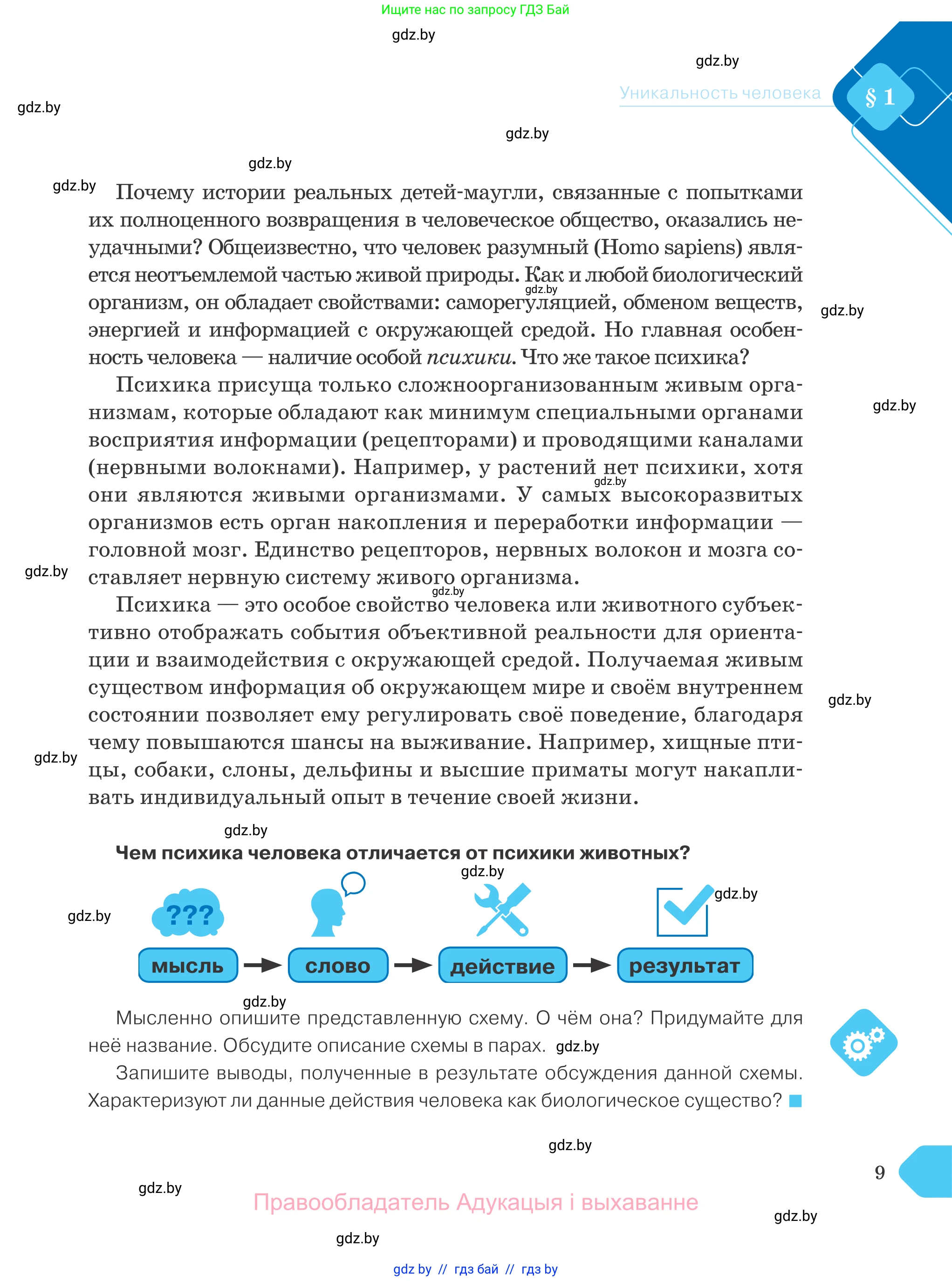 Обществоведение, 9 класс Учебник, авторы: Данилов Александр Николаевич, Полейко Елена Александровна, Кушнер Надежда Васильевна, Бернат Ирина Петровна, Белов А А, Кизима С А, Клецкова И М, Легчилин А А, Солодухо А С, Рубанов А В, издательство Адукацыя i выхаванне, Минск, 2019, жёлтого цвета, страница 9