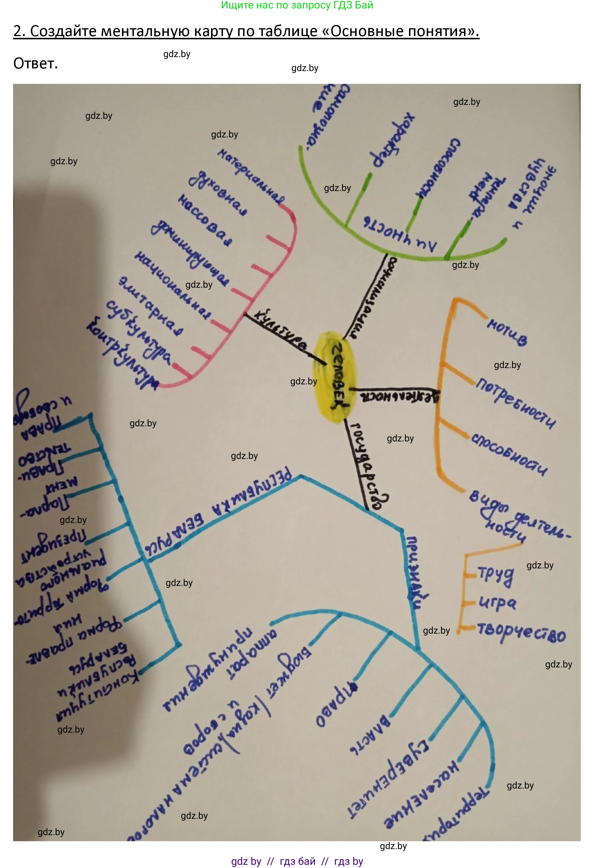 Обществоведение, 9 класс Учебник, авторы: Данилов Александр Николаевич, Полейко Елена Александровна, Кушнер Надежда Васильевна, Бернат Ирина Петровна, Белов А А, Кизима С А, Клецкова И М, Легчилин А А, Солодухо А С, Рубанов А В, издательство Адукацыя i выхаванне, Минск, 2019, жёлтого цвета, страница 209, номер 2, Решение
