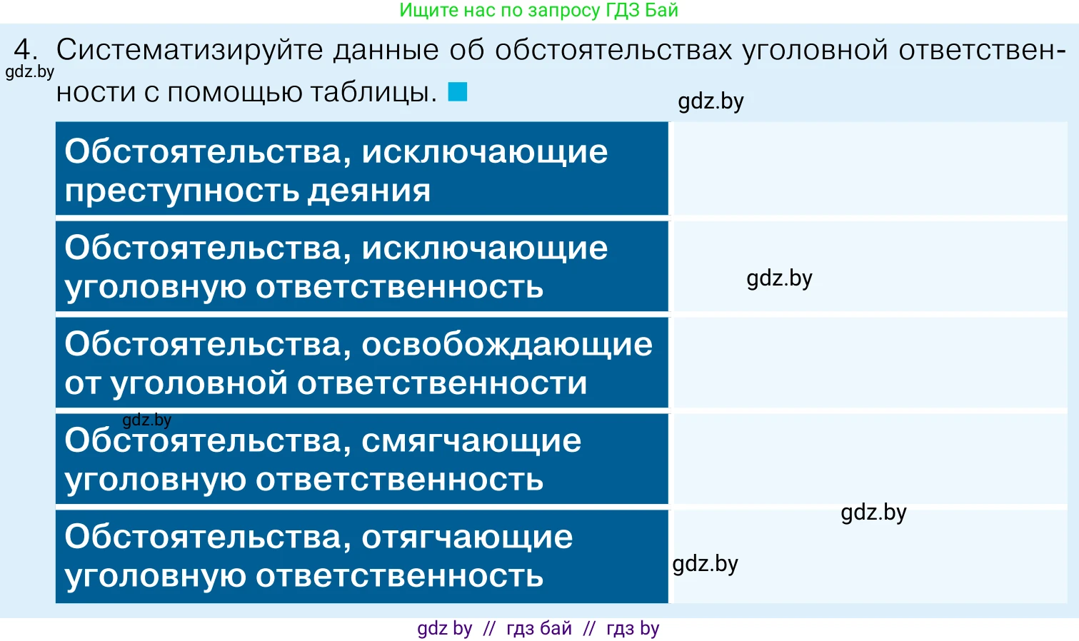 Обществоведение, 11 класс Учебник, авторы: Чуприс Ольга Ивановна, Балашенко Сергей Александрович, Денисюк Нина Павловна, Калинин С А, Киселёва Т М, Короткевич М П, Михалёва Т Н, Петоченко Т М, Побережная О Е, Подкопаев В В, Салей Е А, Шидловский А В, издательство Адукацыя i выхаванне, Минск, 2021, салатового цвета, страница 178, номер 4, Условие