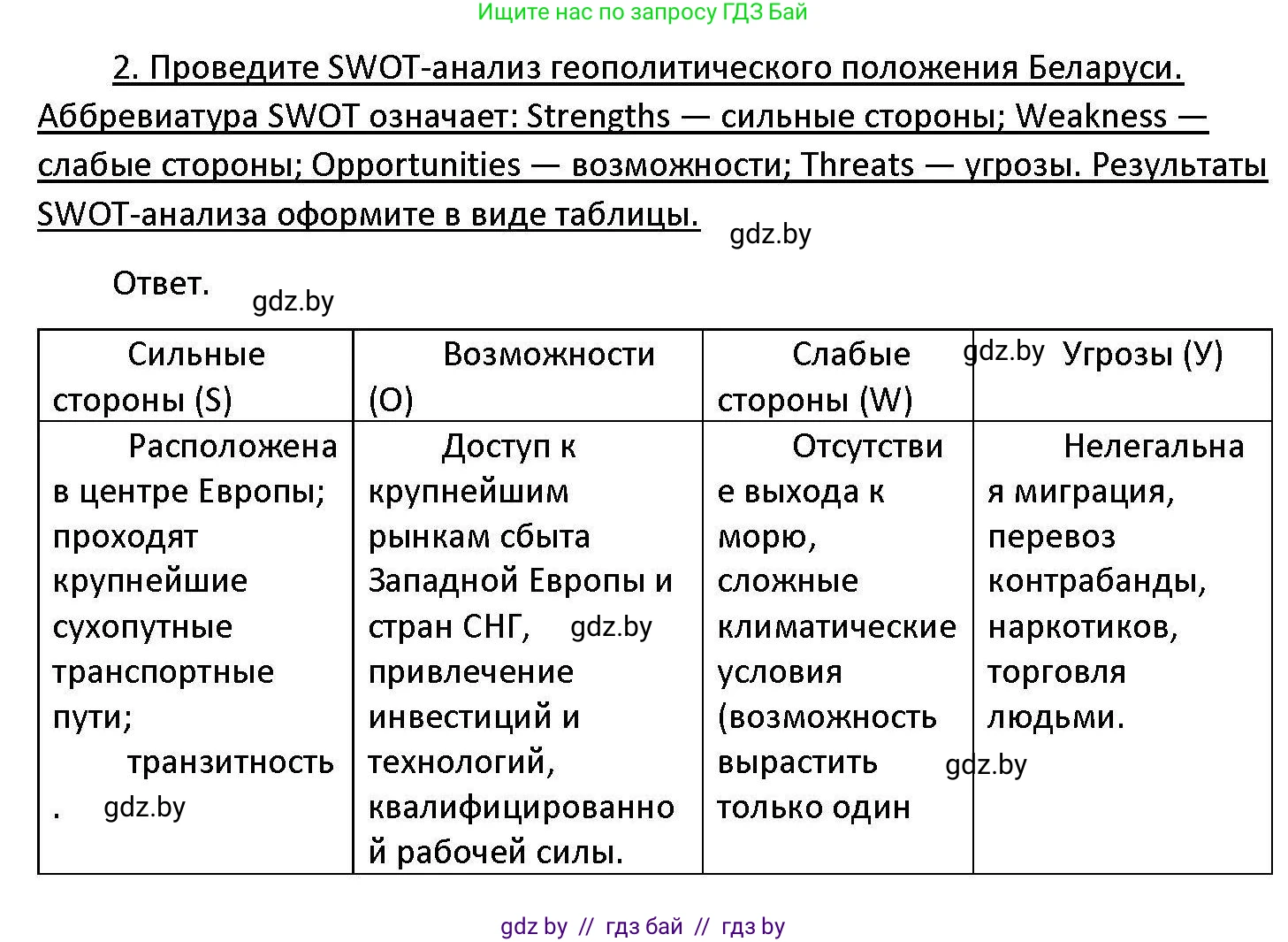 Обществоведение, 11 класс Учебник, авторы: Чуприс Ольга Ивановна, Балашенко Сергей Александрович, Денисюк Нина Павловна, Калинин С А, Киселёва Т М, Короткевич М П, Михалёва Т Н, Петоченко Т М, Побережная О Е, Подкопаев В В, Салей Е А, Шидловский А В, издательство Адукацыя i выхаванне, Минск, 2021, салатового цвета, страница 100, номер 2, Решение