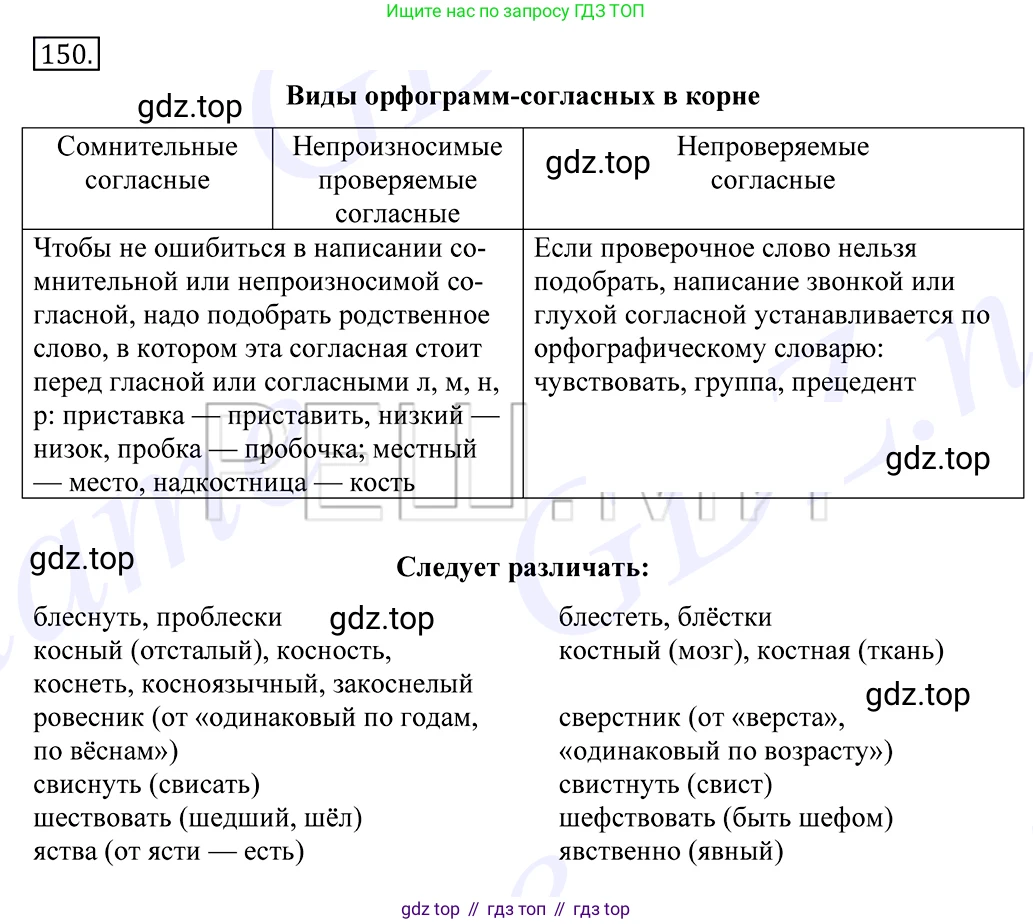 Русский язык, 10-11 класс Учебник, авторы: Греков Василий Фёдорович, Крючков Сергей Ефимович, Чешко Лев Антонович, Николина Наталия Анатольевна, Богданова Галина Александровна, издательство Просвещение, Москва, 2015, бежевого цвета, страница 110, номер 150, Решение 2