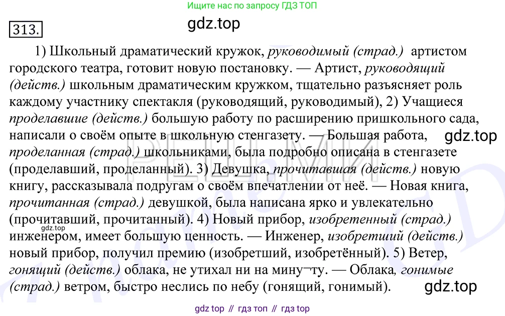 Русский язык, 10-11 класс Учебник, авторы: Греков Василий Фёдорович, Крючков Сергей Ефимович, Чешко Лев Антонович, Николина Наталия Анатольевна, Богданова Галина Александровна, издательство Просвещение, Москва, 2015, бежевого цвета, страница 197, номер 313, Решение 2