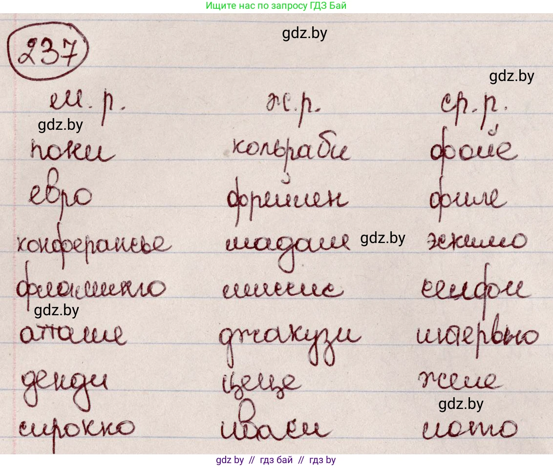 Русский язык, 6 класс Учебник, авторы: Мурина Лариса Александровна, Игнатович Татьяна Владимировна, Жадейко Жанна Фёдоровна, издательство Национальный институт образования, Минск, 2020, страница 114, номер 237, Решение 2