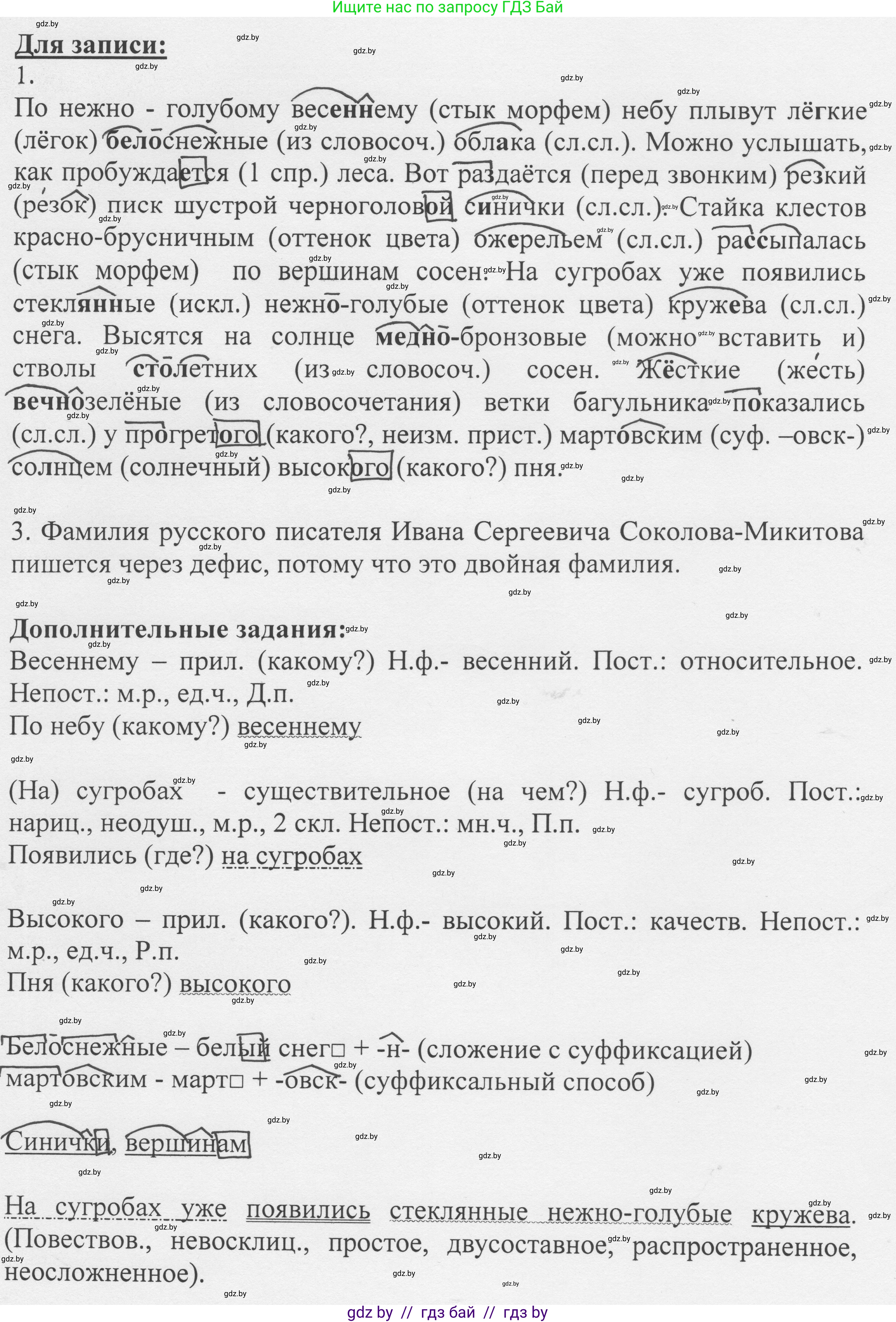 Русский язык, 6 класс Учебник, авторы: Мурина Лариса Александровна, Игнатович Татьяна Владимировна, Жадейко Жанна Фёдоровна, издательство Национальный институт образования, Минск, 2020, страница 196, номер 440, Решение 1 (продолжение 2)