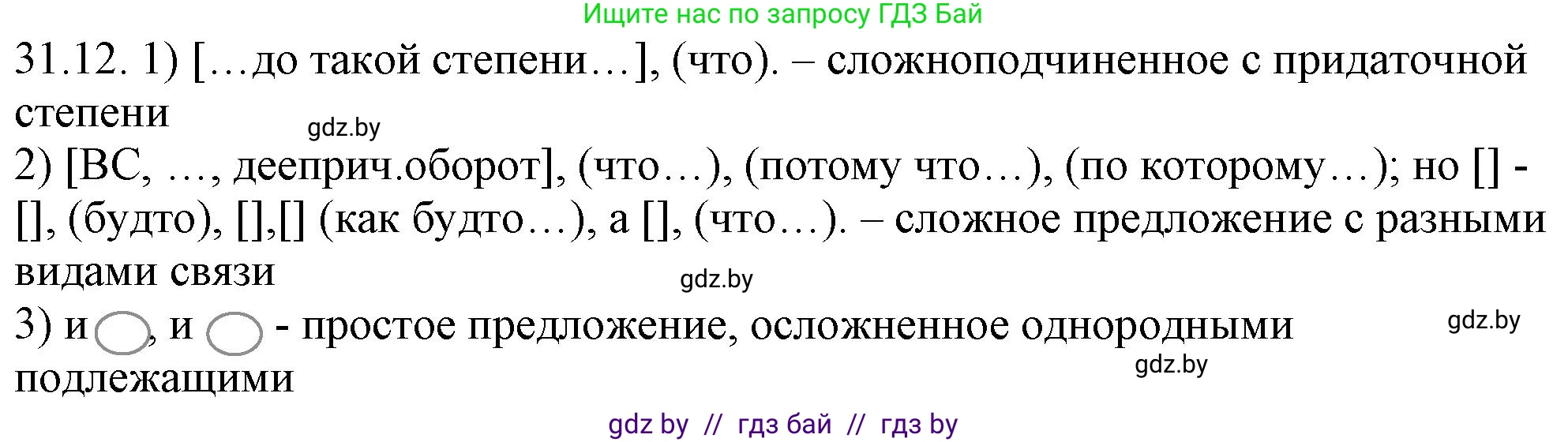 Русский язык, 11 класс Учебник, авторы: Долбик Елена Евгеньевна, Литвинко Франя Михайловна, Мурина Лариса Александровна, Шиманович Т В, Таяновская И В, Орловская О Я, издательство Национальный институт образования, Минск, 2021, страница 224, номер 31.12, Решение