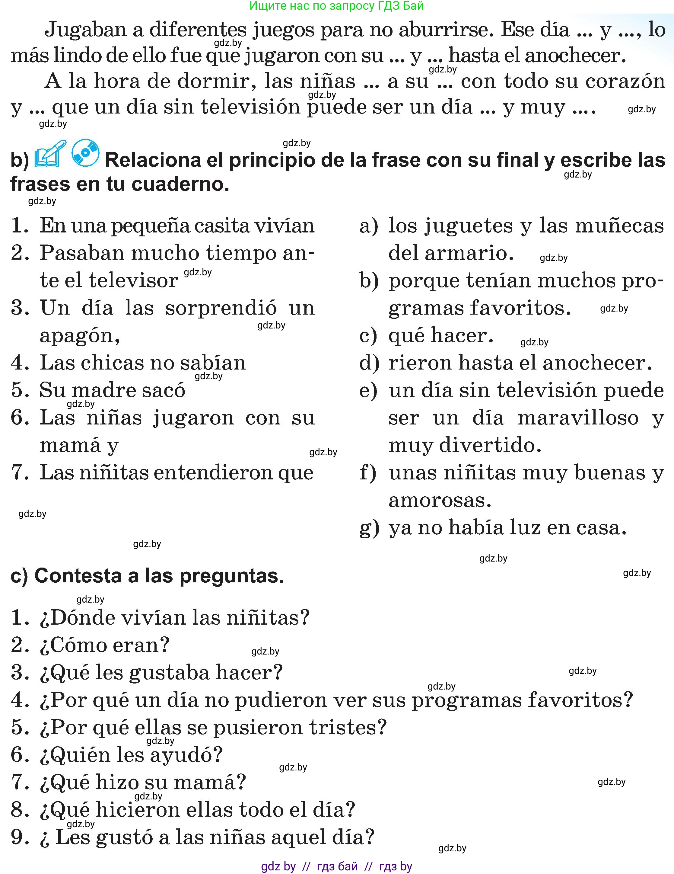 Испанский язык, 5 класс Учебник, авторы: Цыбулева Татьяна Эдуардовна, Пушкина Ольга Александровна, издательство Вышэйшая школа, Минск, 2017, оранжевого цвета, страница 78, номер 10, Условие (продолжение 2)