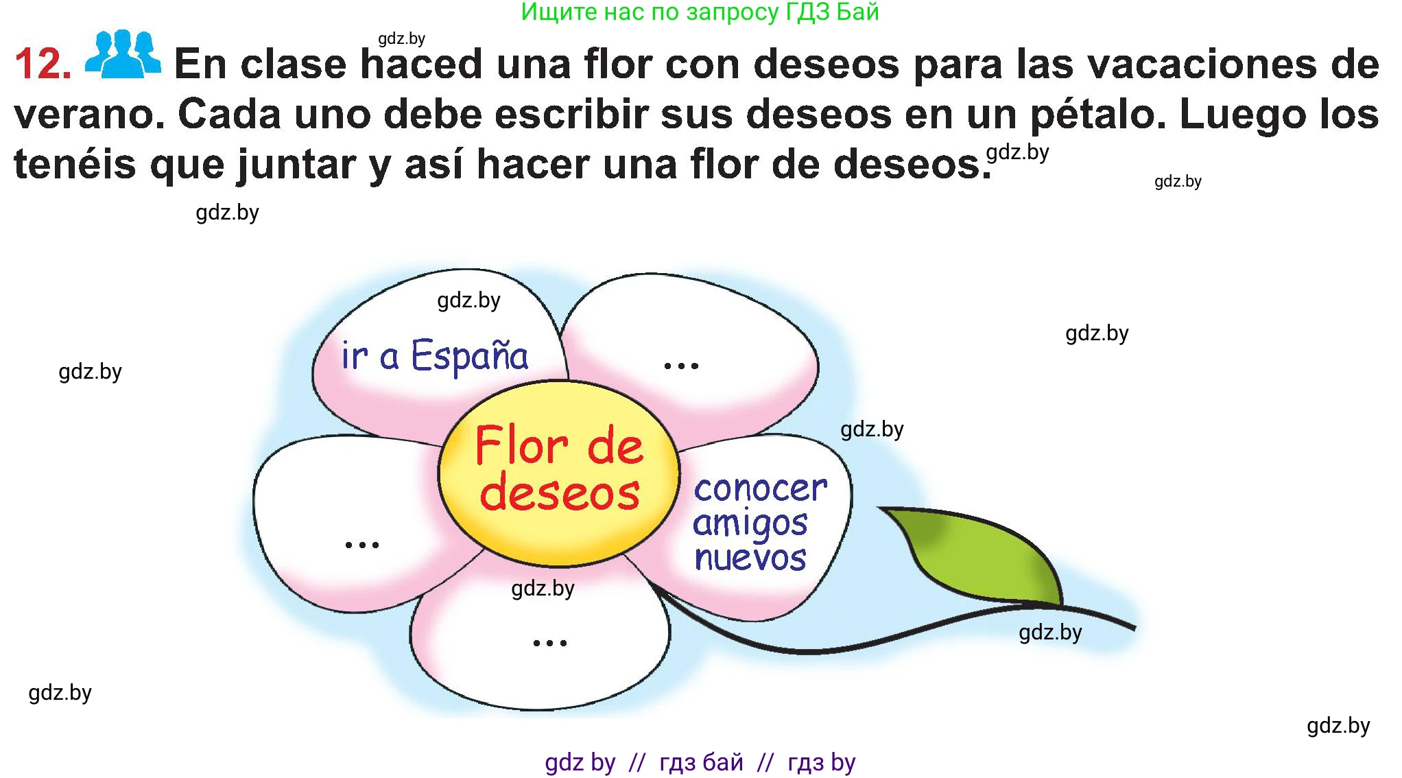 Испанский язык, 5 класс Учебник, авторы: Цыбулева Татьяна Эдуардовна, Пушкина Ольга Александровна, издательство Вышэйшая школа, Минск, 2017, оранжевого цвета, страница 112, номер 12, Условие