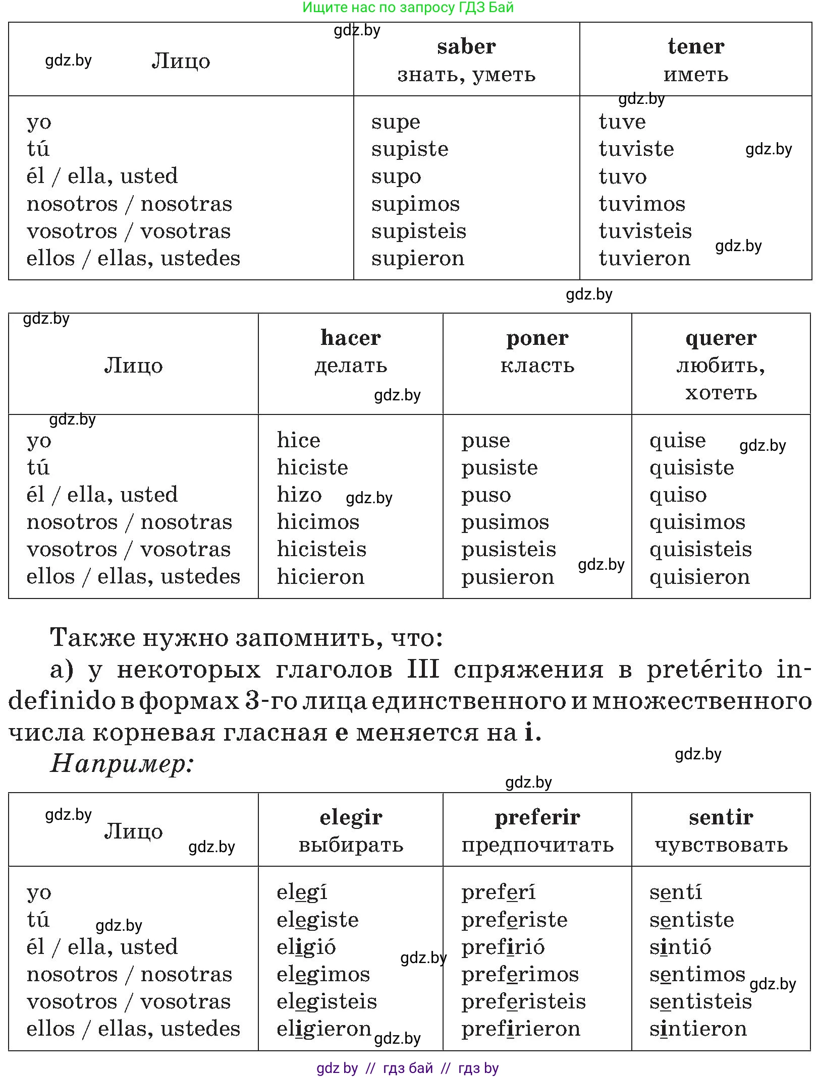 Испанский язык, 5 класс Учебник, авторы: Цыбулева Татьяна Эдуардовна, Пушкина Ольга Александровна, издательство Вышэйшая школа, Минск, 2017, оранжевого цвета, страница 114, номер §1, Условие (продолжение 3)