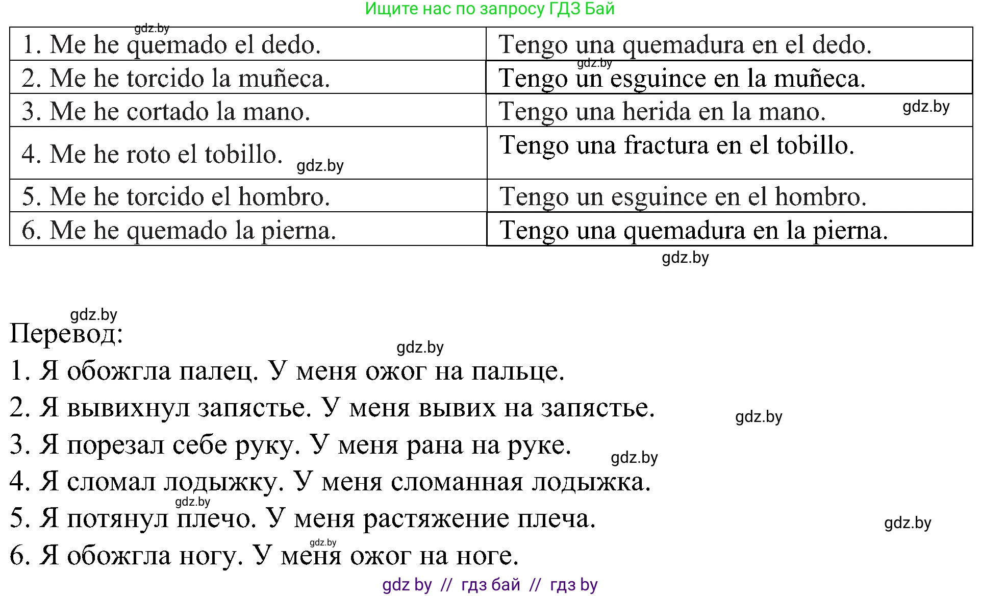 Испанский язык, 5 класс Учебник, авторы: Цыбулева Татьяна Эдуардовна, Пушкина Ольга Александровна, издательство Вышэйшая школа, Минск, 2017, оранжевого цвета, страница 71, номер 3, Решение (продолжение 2)