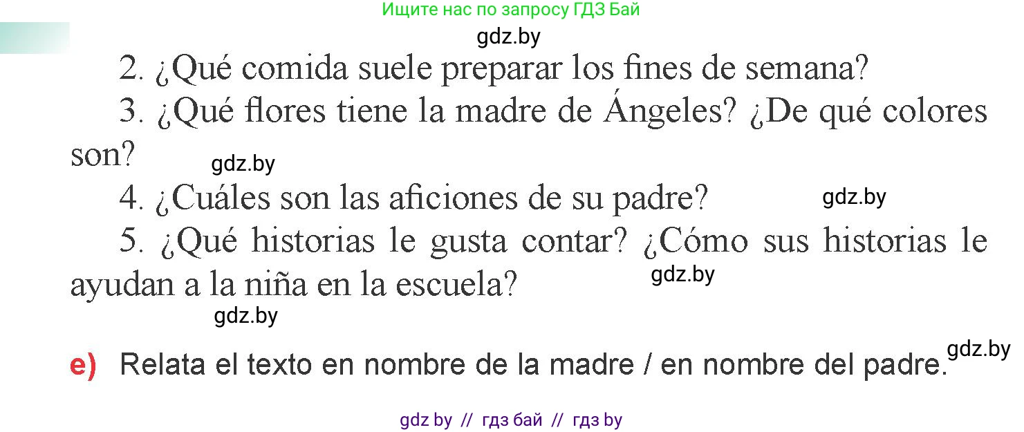 Испанский язык, 6 класс Учебник, авторы: Цыбулева Татьяна Эдуардовна, Пушкина Ольга Александровна, издательство Издательский центр БГУ, Минск, 2018, Часть 1, страница 77, номер 8, Условие (продолжение 2)