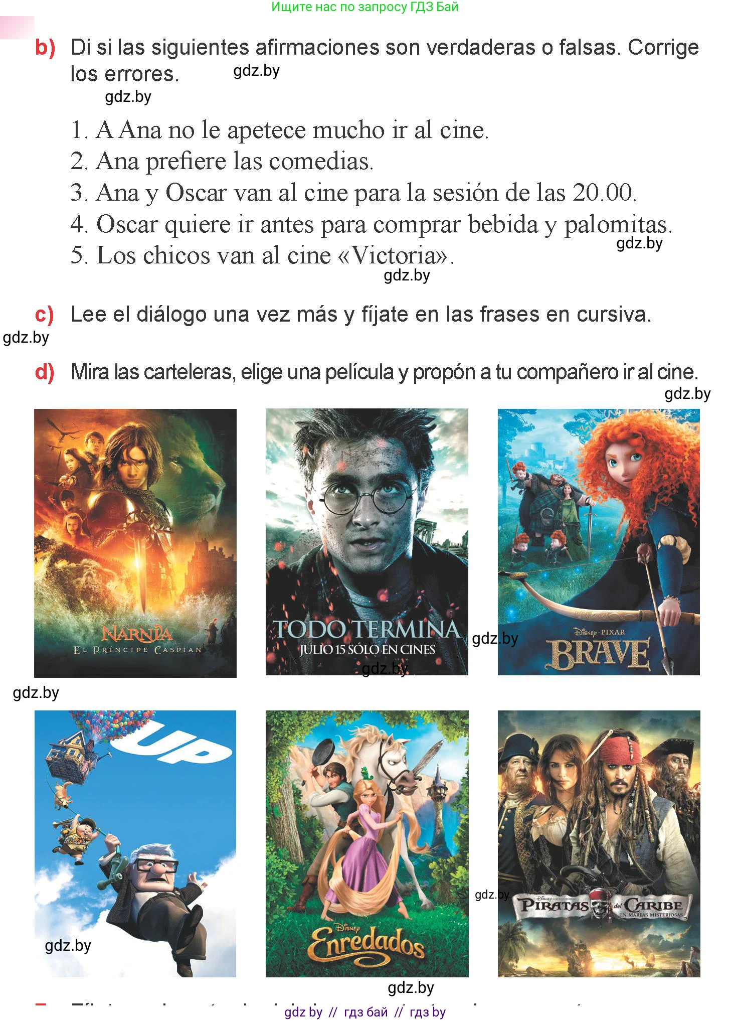 Испанский язык, 6 класс Учебник, авторы: Цыбулева Татьяна Эдуардовна, Пушкина Ольга Александровна, издательство Издательский центр БГУ, Минск, 2018, Часть 1, страница 87, номер 6, Условие (продолжение 2)