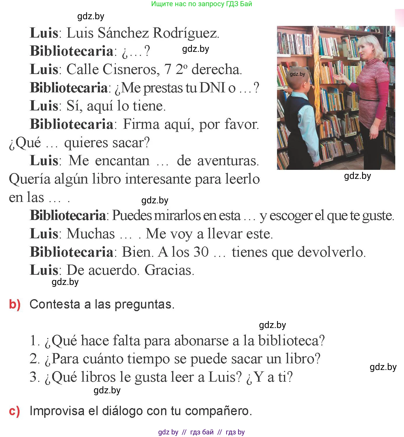Испанский язык, 6 класс Учебник, авторы: Цыбулева Татьяна Эдуардовна, Пушкина Ольга Александровна, издательство Издательский центр БГУ, Минск, 2018, Часть 1, страница 102, номер 12, Условие (продолжение 2)