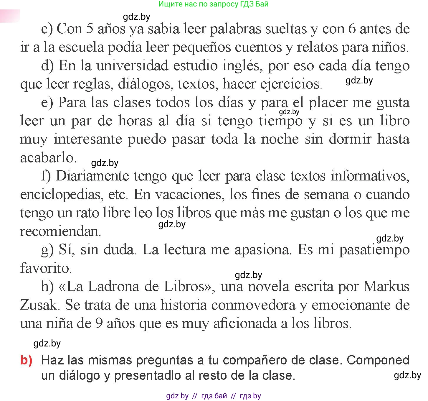 Испанский язык, 6 класс Учебник, авторы: Цыбулева Татьяна Эдуардовна, Пушкина Ольга Александровна, издательство Издательский центр БГУ, Минск, 2018, Часть 1, страница 97, номер 6, Условие (продолжение 2)