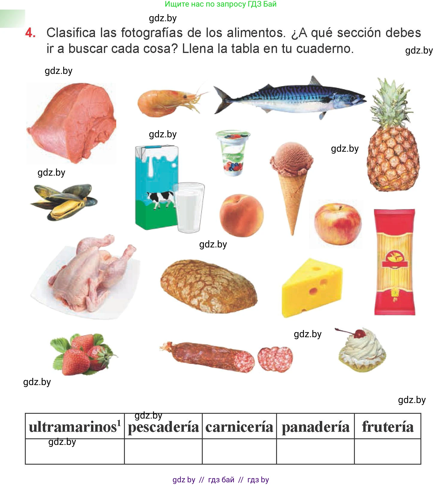 Испанский язык, 6 класс Учебник, авторы: Цыбулева Татьяна Эдуардовна, Пушкина Ольга Александровна, издательство Издательский центр БГУ, Минск, 2018, Часть 2, страница 6, номер 4, Условие