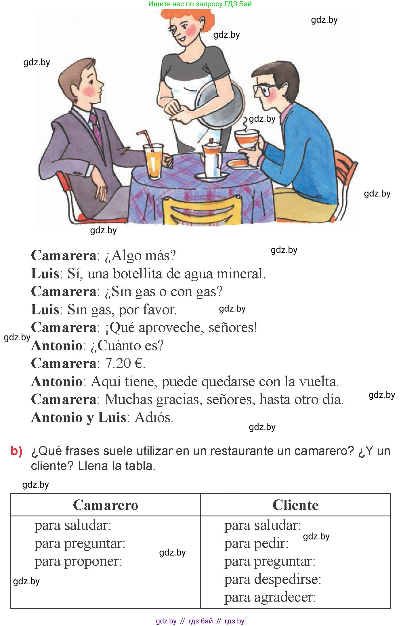 Испанский язык, 6 класс Учебник, авторы: Цыбулева Татьяна Эдуардовна, Пушкина Ольга Александровна, издательство Издательский центр БГУ, Минск, 2018, Часть 2, страница 23, номер 6, Условие (продолжение 2)